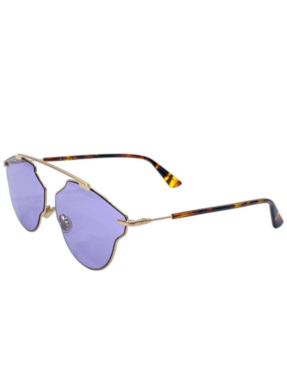 Dior So Real Pop Sunglasses Boston Metal Acetate Gold Purple Tortoiseshell